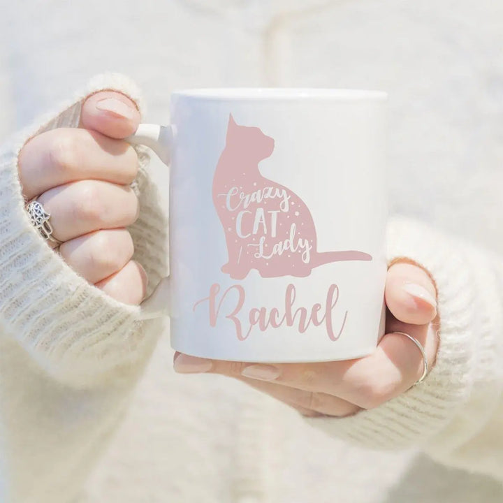 Personalised Crazy Cat Lady Mug, Crazy Cat Lady Gifts, Cat Lover Mug, Personalised Cat Lover Gift, Gifts for Cat Lovers, Cat Lady Mugs, - Amy Lucy