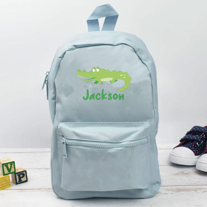 Personalised Crocodile Backpack, Crocodile School Bag, Kids Animal Rucksack, Boys School Backpack, Children Student Backpack, Back To School - Amy Lucy