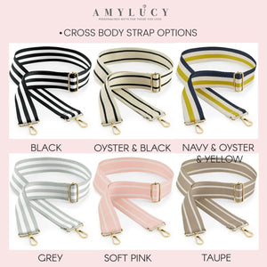 Personalised Cross Body Bag, Initials Cross Body Bag, Monogram Cross Body Bag with Strap, Bridesmaid Bag, Embroidered - Amy Lucy