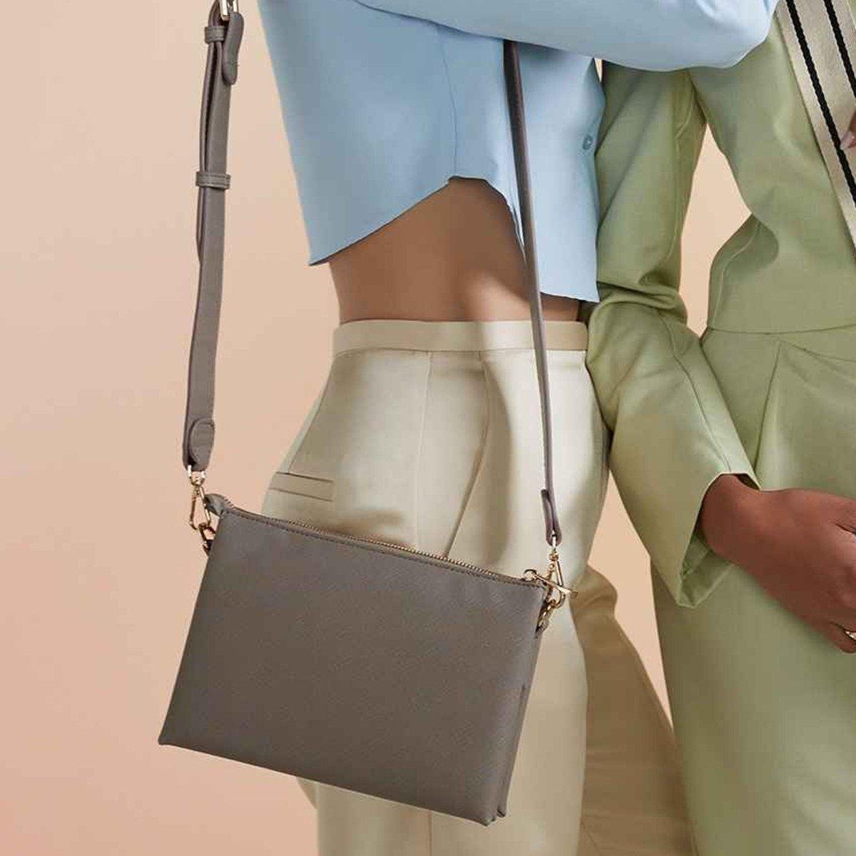 Personalised Cross Body Bag, Initials Cross Body Bag, Monogram Cross Body Bag with Strap, Bridesmaid Bag, Embroidered - Amy Lucy