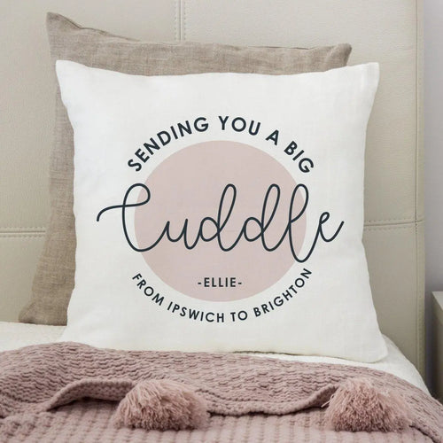 Personalised Cuddle Cushion, Virtual Hug Gift, Galentine's, Lockdown Gift, Long Distance Relationship, Valentine's Lockdown, Thinking of You - Amy Lucy
