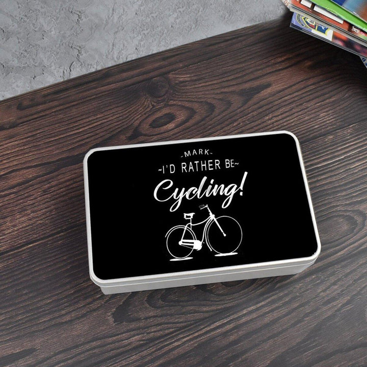 Personalised Cycling Metal Tin, Storage Cycling Gift, Cycling Dad Gift, Granddad Cycling Gifts, Personalised Tin, Cycling For Him Tin, - Amy Lucy