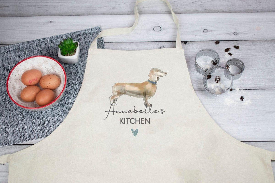 Personalised Dachshund Apron, Dachshund Gift, Dog Lover Apron, Sausage Dog Gifts, Dog Gifts, Dachshund Gifts, Dog Owner Gift, Country Decor - Amy Lucy