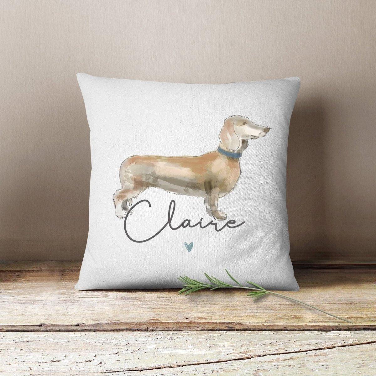 Personalised Dachshund Cushion Dachshund Gift Dog Lover Cushion Sau Amy Lucy