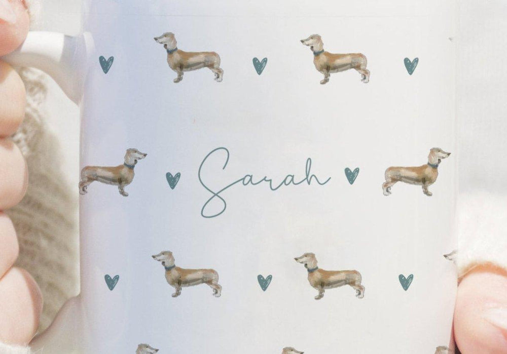 Personalised Dachshund Mug, Sausage Dog Mug, Sausage Dog Gifts, Personalised Dog Gift, Dachshund Mug, Dog Gift, Dog Lover, Country Style - Amy Lucy