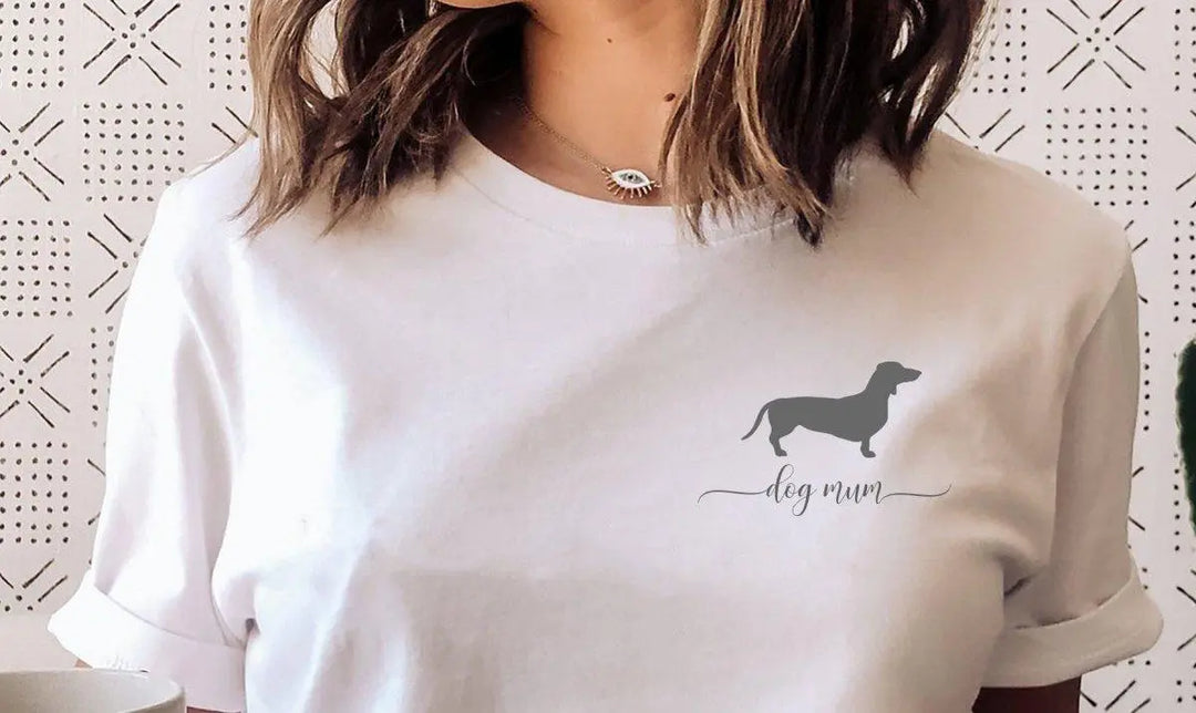 Personalised Dachshund T-shirt, Dog Mum Top, Dachshund Tops, Gift For Her, Dog Mum Gift, Sausage Dog Gifts, Personalised Dog Gift, Dog Owner - Amy Lucy