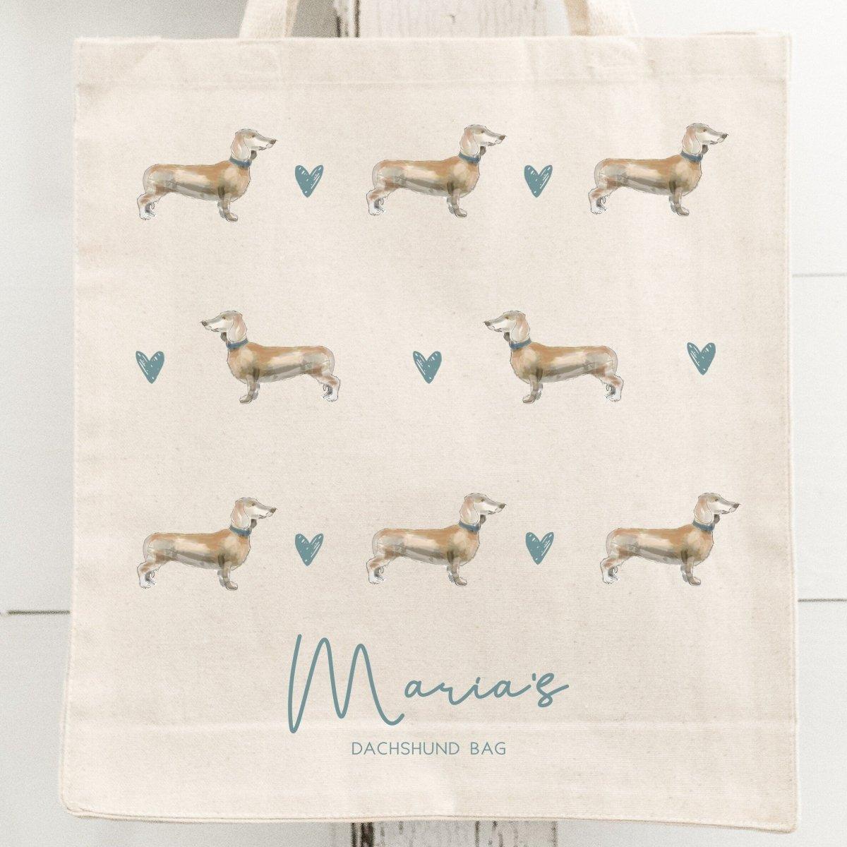 Personalised Dachshund Tote Bag, Dachshund Gift For Her, Name Tote Bag, Sausage Dog Gifts, Dog Tote Bag, Personalised Tote Bag, Dog Gifts - Amy Lucy