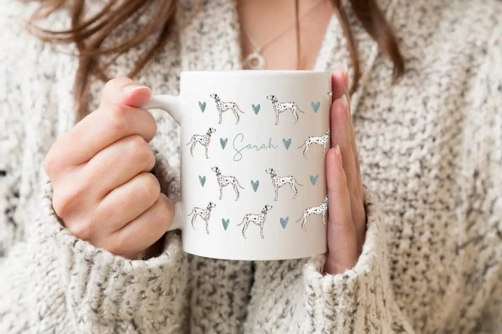 Personalised Dalmatian Mug, Dalmatian Gift For Her, Dog Lover Gift, Dalmatian Gifts, Dog Custom Gifts, Personalised Dog Mug, Dog Mum Gift - Amy Lucy