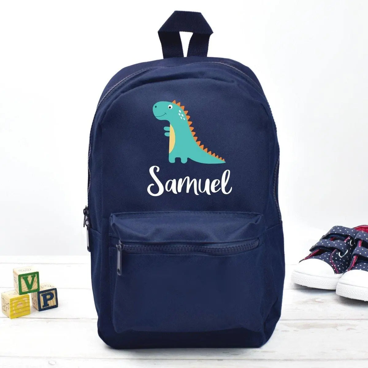Personalised Dinosaur Backpack, Dinosaur School Bag, Kids Animal Rucksack, Boys School Backpack, Children Student Backpack, Back To School - Amy Lucy