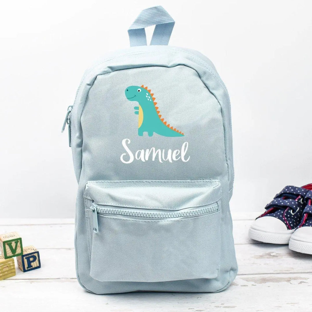 Personalised Dinosaur Backpack, Dinosaur School Bag, Kids Animal Rucksack, Boys School Backpack, Children Student Backpack, Back To School - Amy Lucy