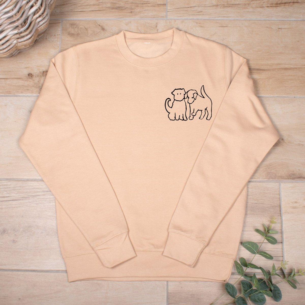 Personalised Dog Mum Sweater, Dog Owner Gift, Dog Line Art Jumper, Original Artwork, Dog Mum Jumper, - Amy Lucy