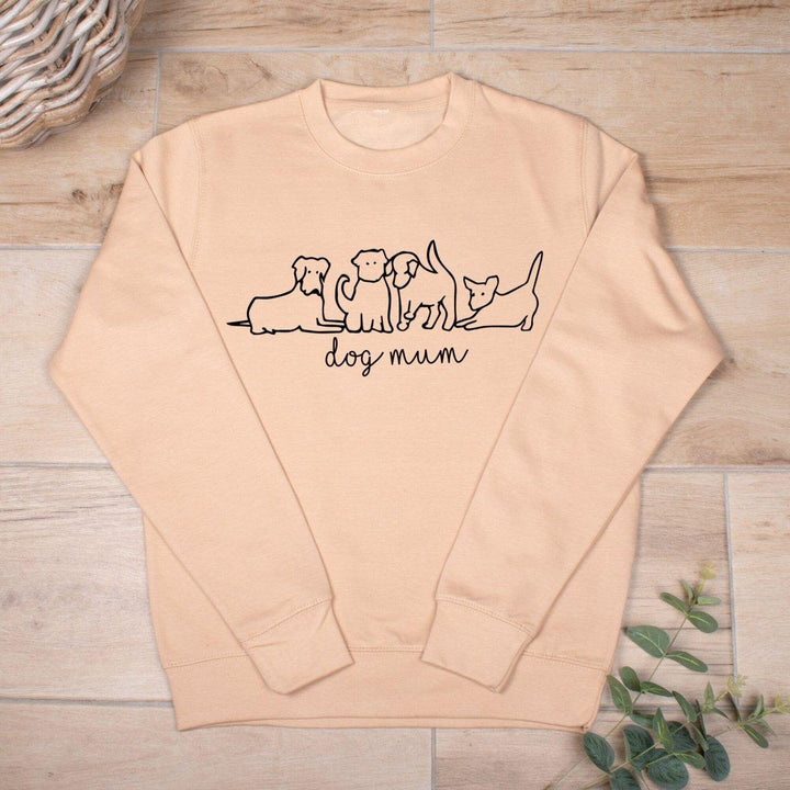 Personalised Dog Mum Sweater, Dog Theme Sweater, Dog Owner Gift, Dog Line Art Jumper, Original Artwork, Dog Mum Jumper, - Amy Lucy