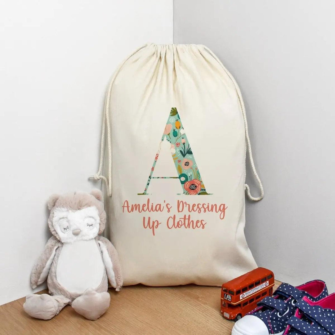 Personalised Dressing Up Bag, Personalised Toy Sack, Custom Toy Bag, Child&#39;s Storage Bag, Custom Gift Sack, Toy Bag, Toy Storage, Cotton Bag - Amy Lucy