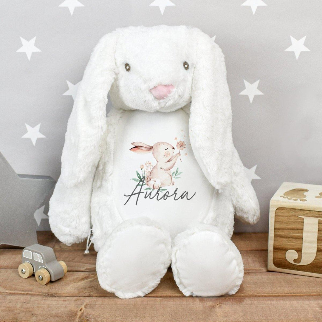 Personalised Easter Bunny, Customised Easter Teddy, Plush Bunny Soft Toy, Easter Baby Gifts, New Baby Cuddly Toy, Easter Bunny Rabbit Gift - Amy Lucy