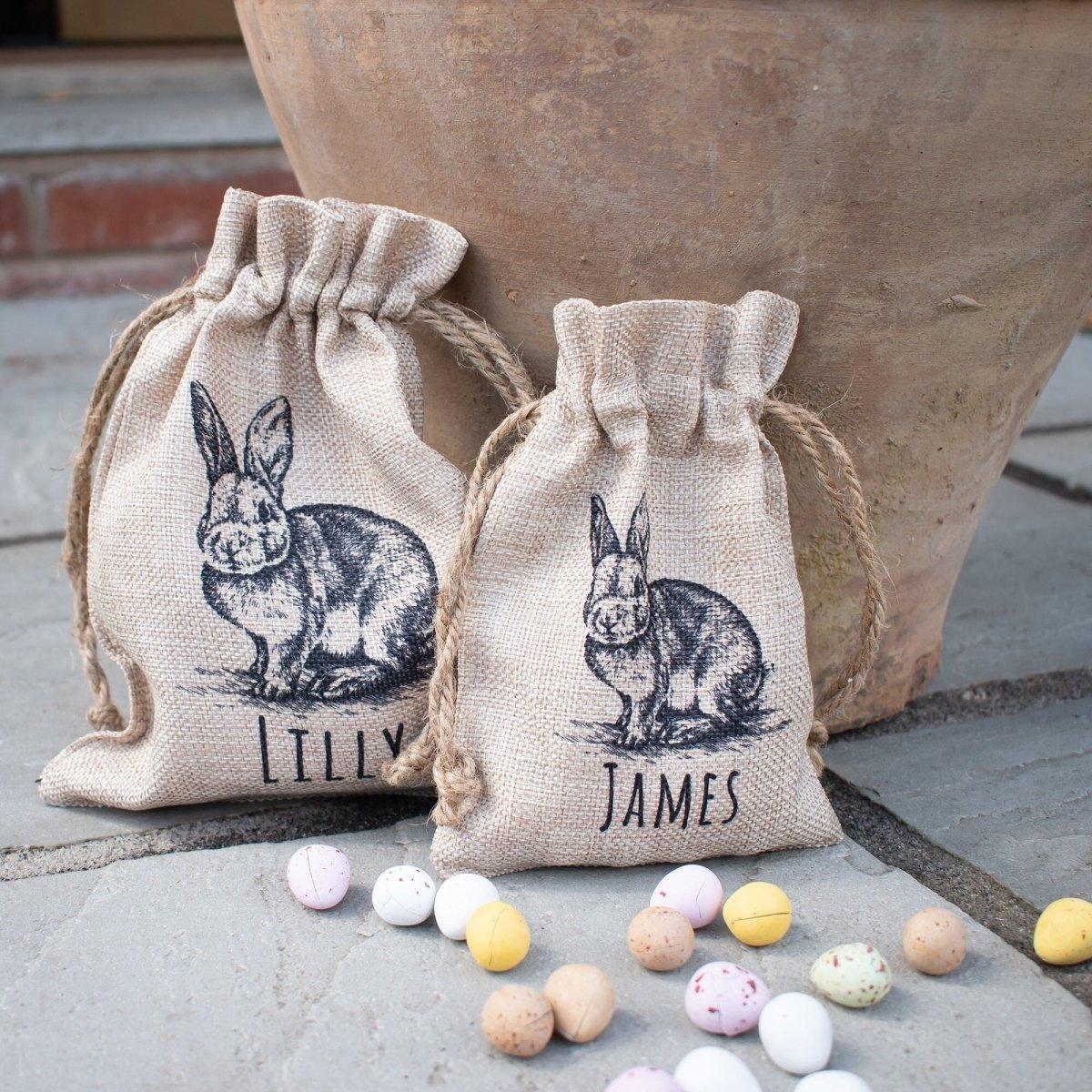 Personalised Easter Bunny Sack, Personalised Easter Bag, Child's Storage Bag, Easter Egg Hunt Gift Bag, Easter Egg Hunt Bags - Amy Lucy