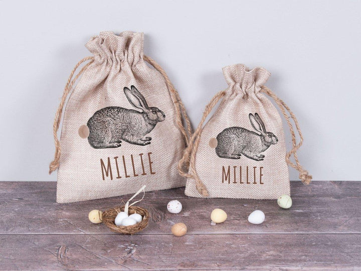 Personalised Easter Bunny Sack, Personalised Easter Bag, Child's Storage Bag, Easter Egg Hunt Gift Bag, Easter Egg Hunt Bags - Amy Lucy