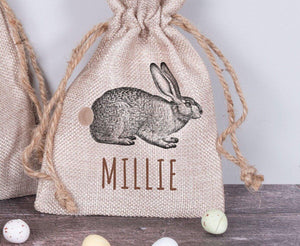 Personalised Easter Bunny Sack, Personalised Easter Bag, Child's Storage Bag, Easter Egg Hunt Gift Bag, Easter Egg Hunt Bags - Amy Lucy