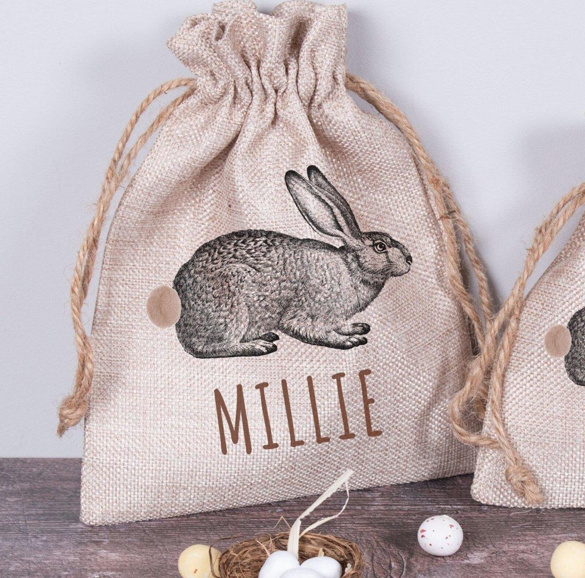 Personalised Easter Bunny Sack, Personalised Easter Bag, Child's Storage Bag, Easter Egg Hunt Gift Bag, Easter Egg Hunt Bags - Amy Lucy