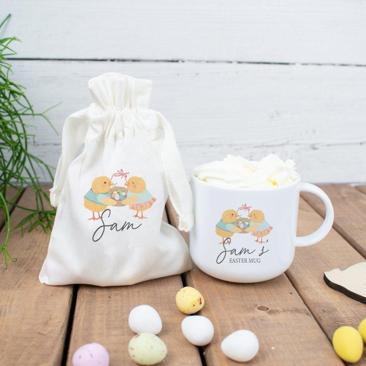 Personalised Easter Mug, Easter Mug Gift Set, Easter Mug with Eggs, Personalised Easter Chocolate Gift, Kids Easter Treats, Easter Egg Bags - Amy Lucy