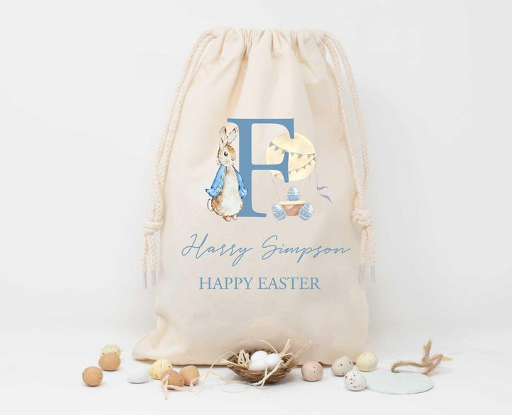 Personalised Easter Sack, Easter Bunny Treat Bag, Personalised Child's Easter Bag, Easter Egg Hunt Bag - Amy Lucy