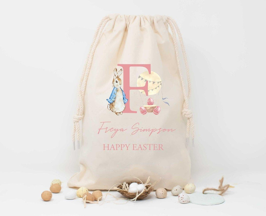 Personalised Easter Sack, Easter Bunny Treat Bag, Personalised Child's Easter Bag, Easter Egg Hunt Bag - Amy Lucy