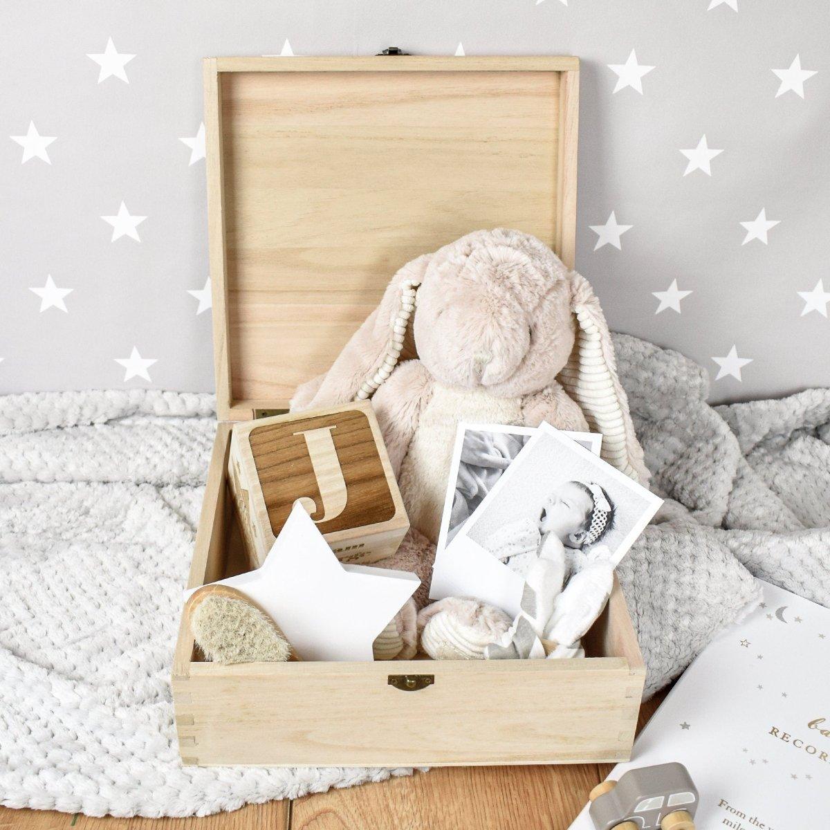 Personalised Engraved Wooden Baby Box, Baby Memory Box, Newborn Keepsake Box, New Baby Gift, Engraved Wood Box, Special Memories Baby Box - Amy Lucy