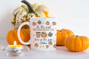 Personalised Fall Mug, Personalised Pumpkin Mug, Autumn Fall Mug, Fall House Decoration, Fall Decoration, Autumn Mug, Thanksgiving Mug - Amy Lucy