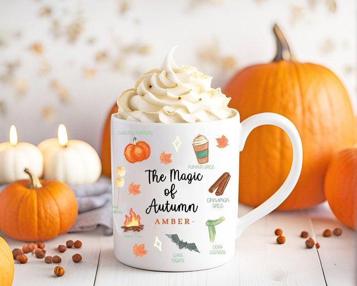 Personalised Fall Mug, Personalised Pumpkin Mug, Autumn Fall Mug, Fall House Decoration, Fall Decoration, Autumn Mug, Thanksgiving Mug - Amy Lucy