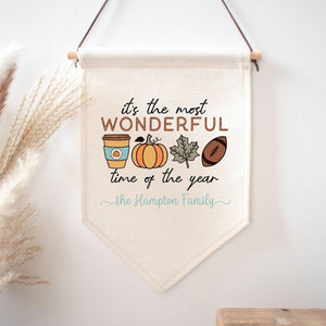 Personalised Fall Sign, Personalised Pumpkin Flag, Autumn Flag, Fall House Decoration, Fall Decoration, Autumn Wall Flag, Thanksgiving Flag - Amy Lucy