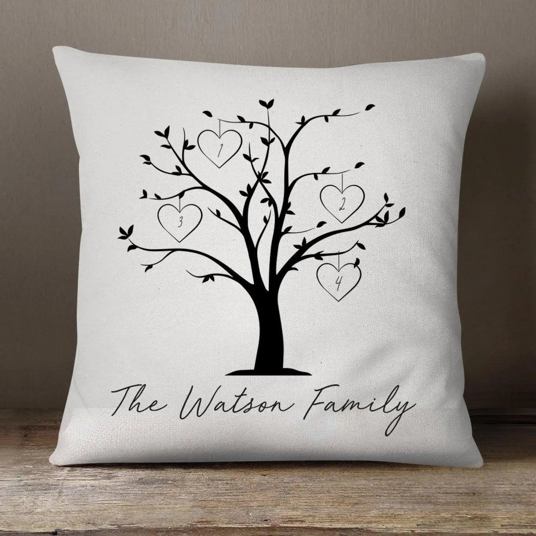 Personalised Family Tree Cushion, Mothers Day Cushion, Custom Family Gift, Mum Cushion, Family Tree Gift, Gift for Mum, Nan Gift Mothers Day - Amy Lucy