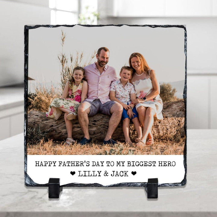 Personalised Father's Day Slate Tile, Father's Day Slate Gift, Dad Child Gift, Dad Gift, Meaningful Gift, Photo Gift, Daddy Photo Gift, - Amy Lucy