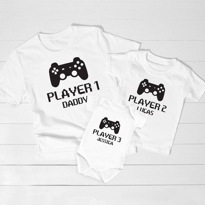 Personalised Fathers Day T-shirt, Matching Family Gaming T-shirts, Father and Son Matching Tops, Father Daughter Shirts, Gaming T-shirt - Amy Lucy