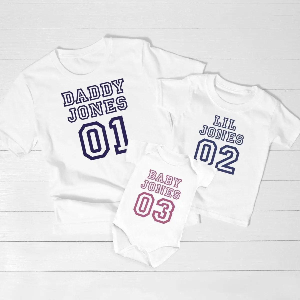 Personalised Fathers Day T-shirt, Matching Family Soccer T-shirts, Father and Son Matching Tops, Father Daughter Shirts, Football T-shirt - Amy Lucy