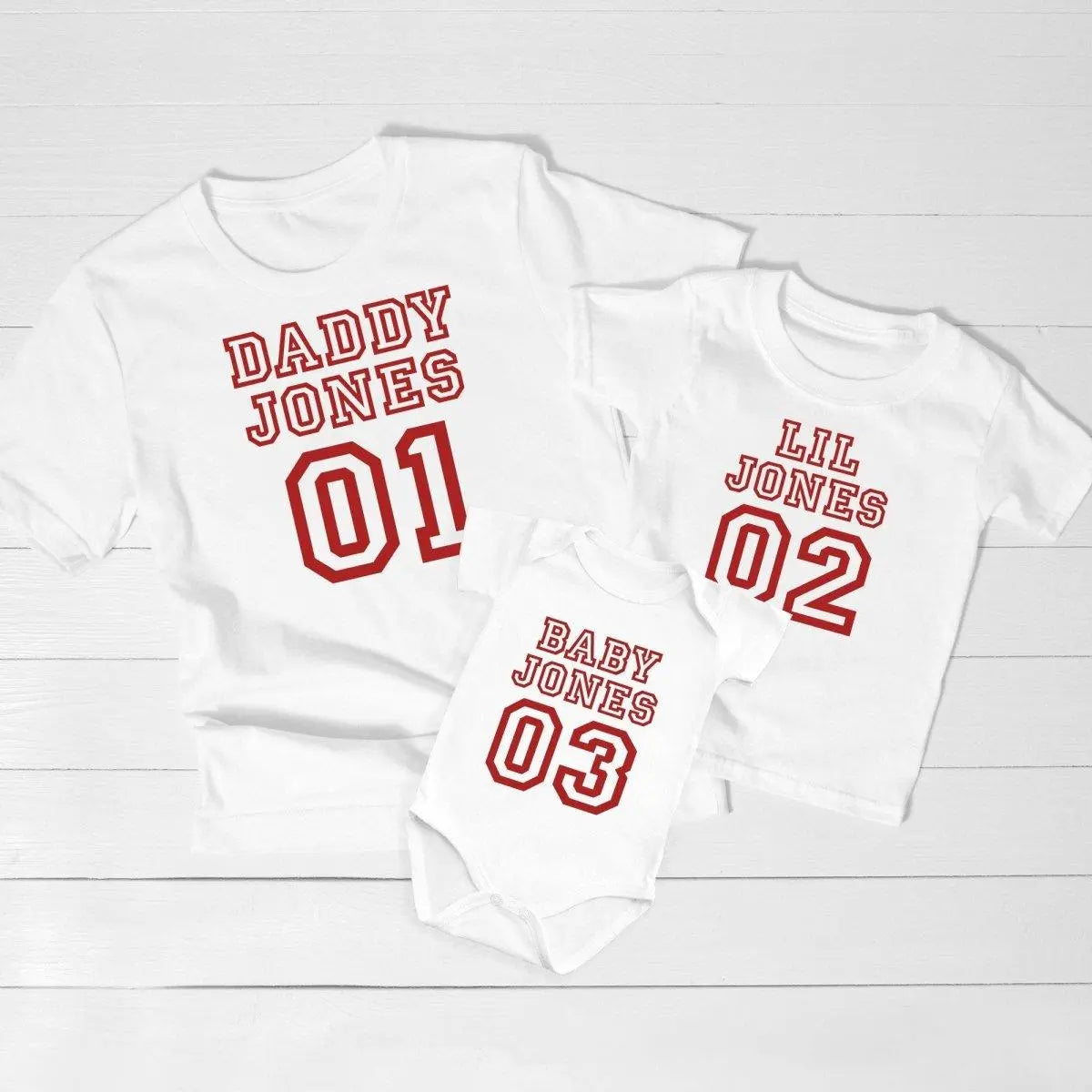 Personalised Fathers Day T-shirt, Matching Family Soccer T-shirts, Father and Son Matching Tops, Father Daughter Shirts, Football T-shirt - Amy Lucy