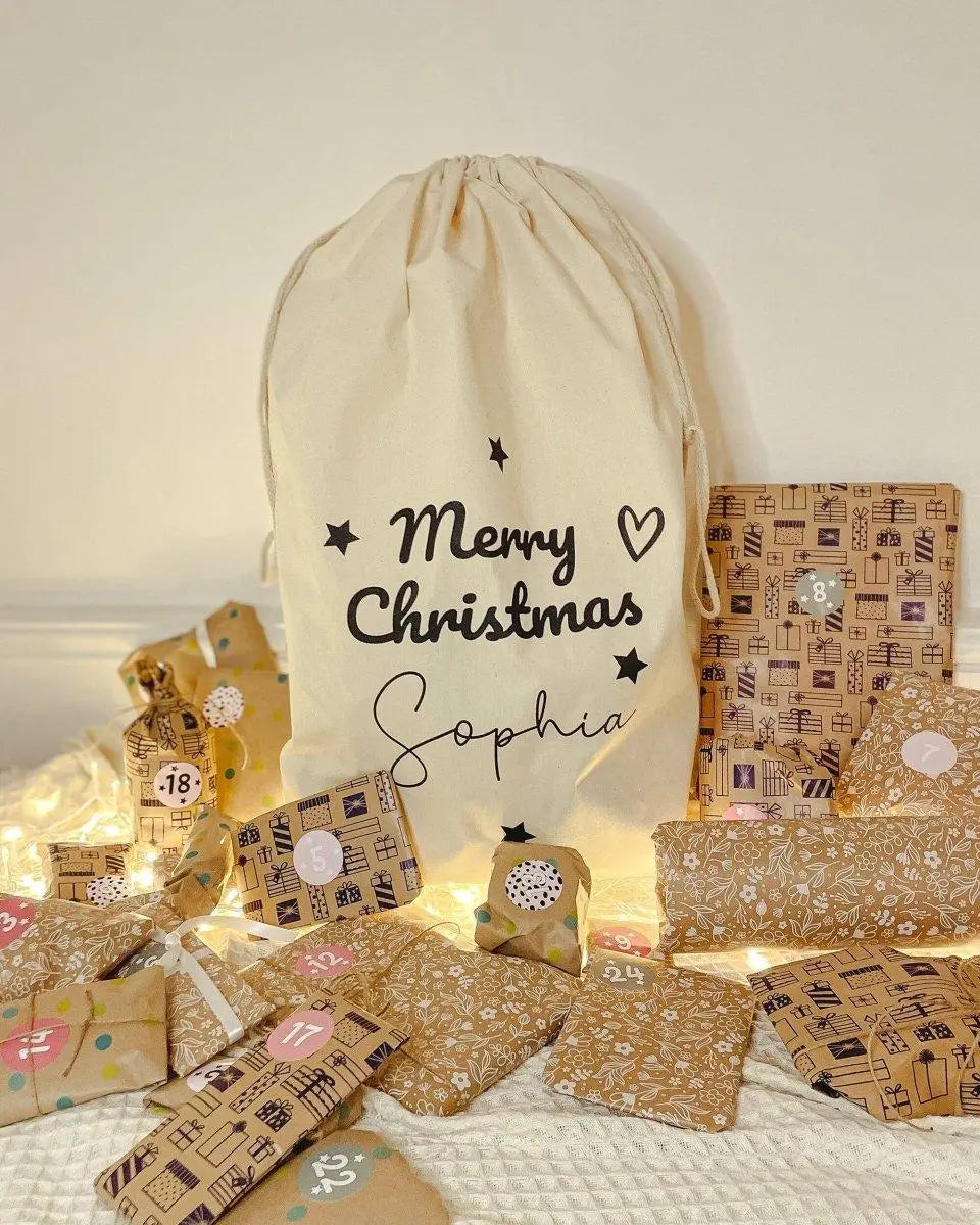 Personalised Filled Advent Calendar, Filled Advent Sack, Sweets Advent Calendar, Positive Mental Health Calendar, Beauty Advent Calendar - Amy Lucy