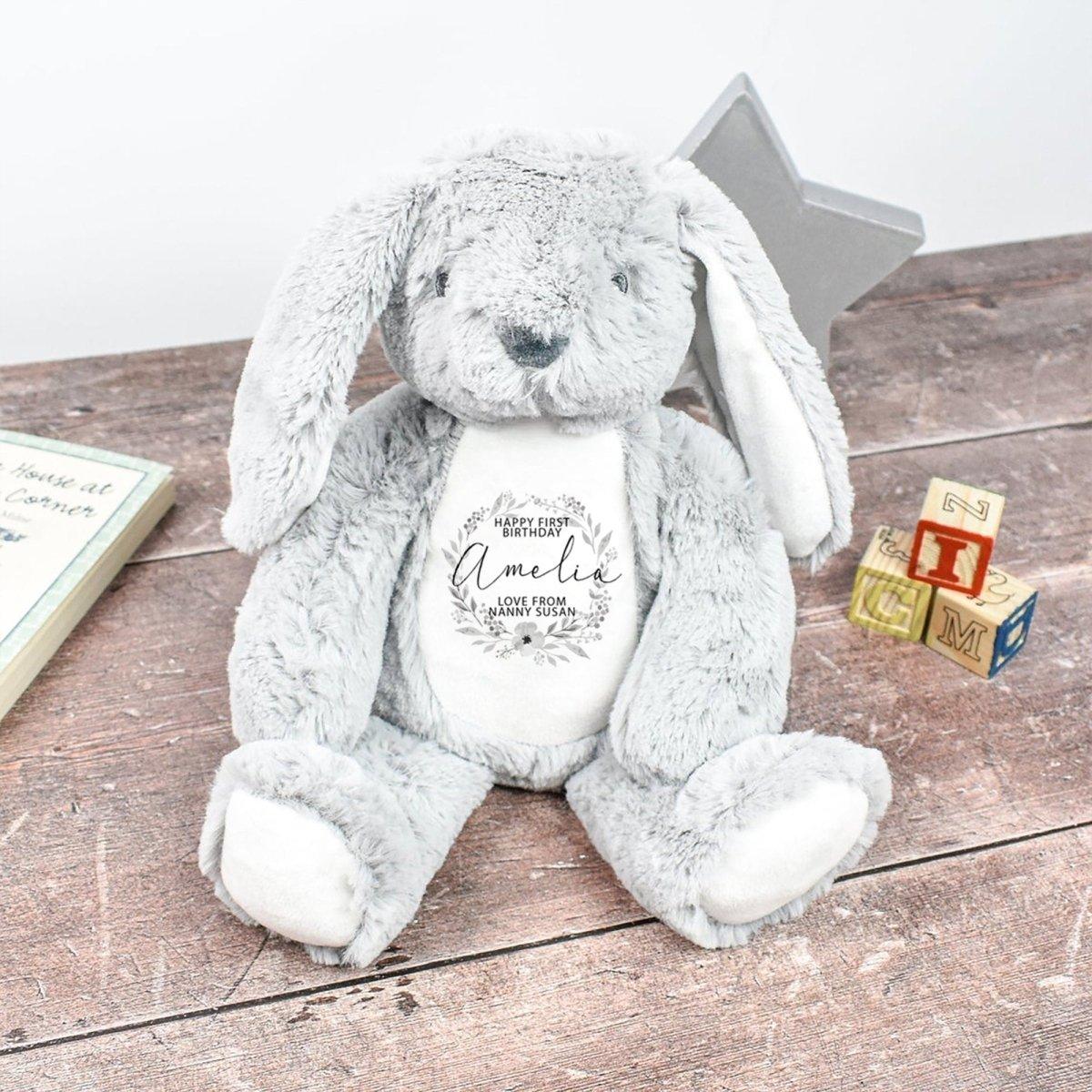 Personalised First Birthday Teddy, Baby First Birthday Toy, First Birthday Gift, Baby Teddy, First Birthday Bunny, Meaningful Gift, Baby Boy - Amy Lucy