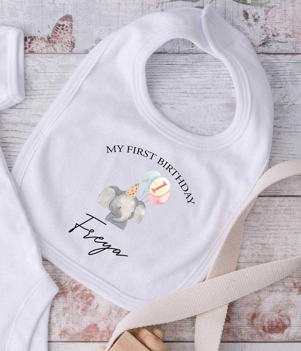 Personalised First Birthday Vest, First Birthday Baby Vest, Age One Bodysuit, Baby First Birthday Bib, - Amy Lucy