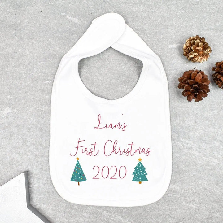 Personalised First Christmas Bib, Christmas Dinner Bib, Personalised Christmas Bib, First Christmas Gifts, New Baby Christmas Gifts, 1 Xmas - Amy Lucy