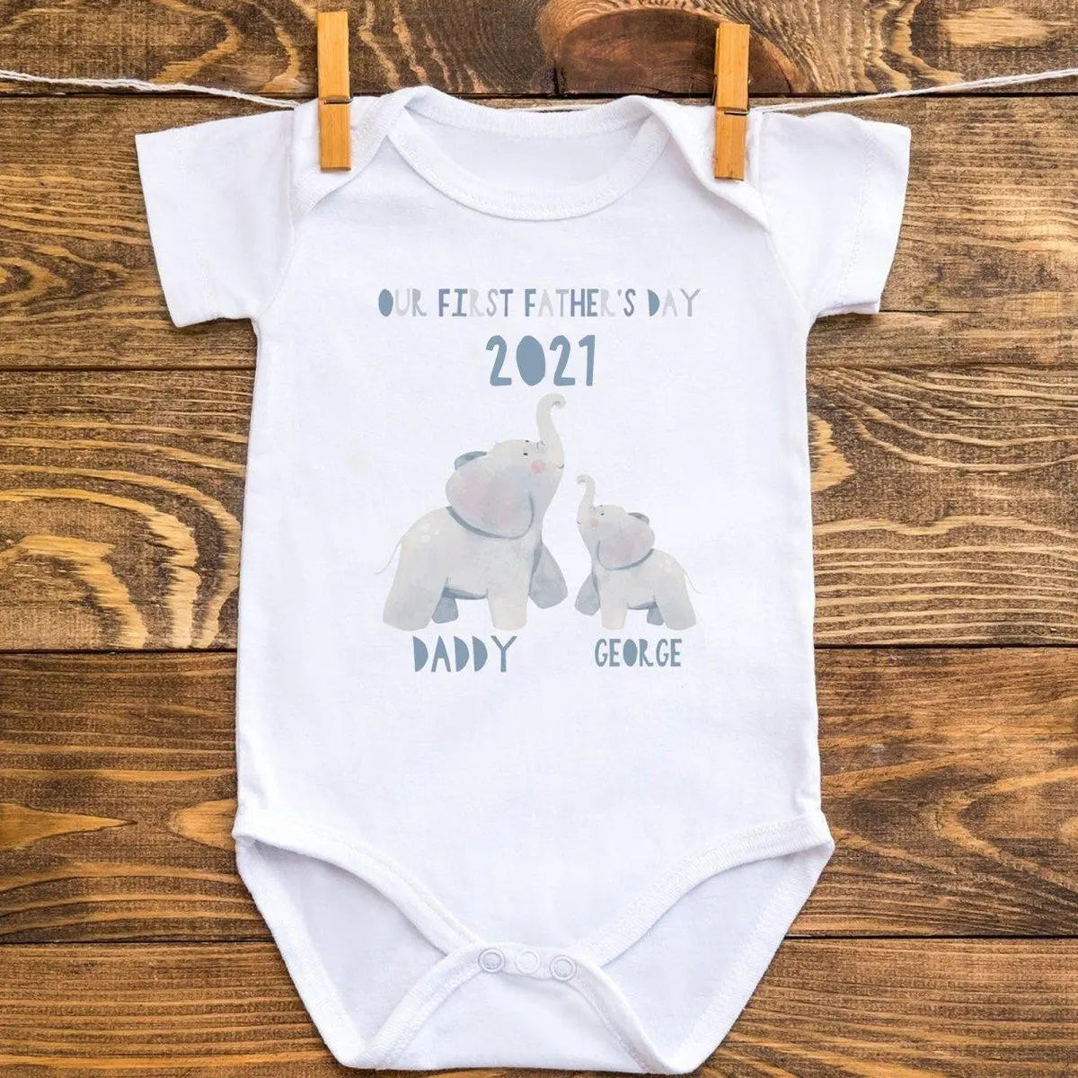 Personalised First Fathers Day Baby Vest, First Fathers Day Gift, First Fathers Day Bodysuit, Personalised Baby Grow Gift, Fathers Day Gift - Amy Lucy
