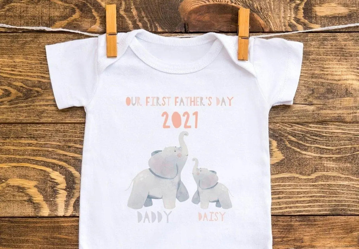 Personalised First Fathers Day Baby Vest, First Fathers Day Gift, First Fathers Day Bodysuit, Personalised Baby Grow Gift, Fathers Day Gift - Amy Lucy