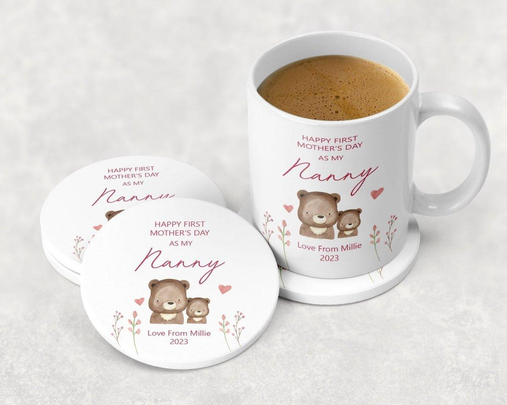 Personalised First Mother's Day as Nanny Gift, Nanny Mother's Day Mug Set, New Nanny Gift, Nanny Appreciation Gift, Mother's Day - Amy Lucy