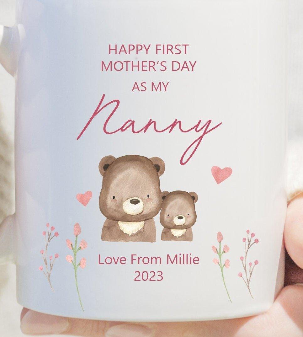 Personalised First Mother's Day as Nanny Gift, Nanny Mother's Day Mug Set, New Nanny Gift, Nanny Appreciation Gift, Mother's Day - Amy Lucy