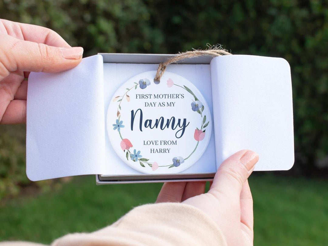 Personalised First Mother's Day as Nanny Ornament, Nanny Mother's Day Garden Gift, Small Nanny Gift, Nanny Appreciation Gift, Mother's Day - Amy Lucy