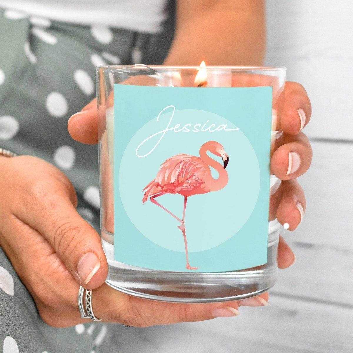 Personalised Flamingo Candle, Flamingo Gift Candle, Custom Candle, Personalised Flamingo Gift, Animal Gift, Custom Name Candle, Flamingo - Amy Lucy
