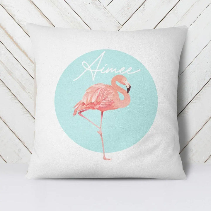 Personalised Flamingo Cushion Cover , Flamingo Bedroom Cushion, Flamingo Pillow, Animal Throw Pillow, White Flamingo Cushion, Fashion - Amy Lucy