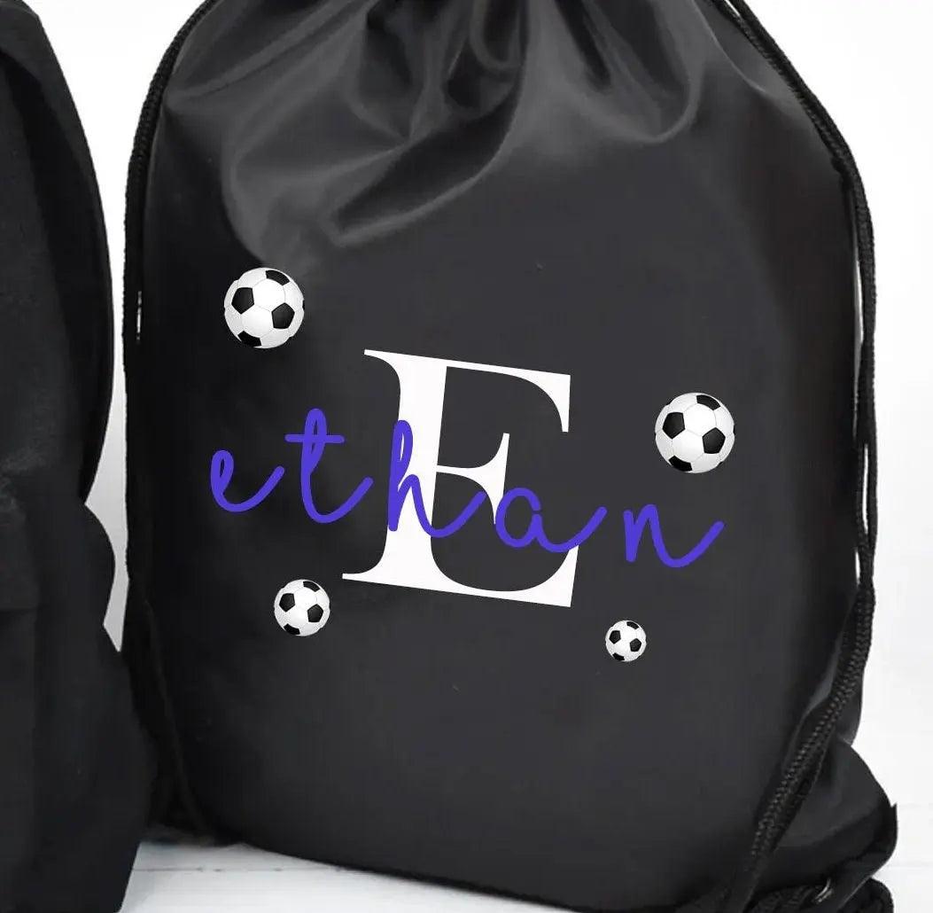 Personalised Football Backpack, Football School Bag, Kids Football Rucksack, Boys School Backpack, Children Student Backpack, Back To School - Amy Lucy