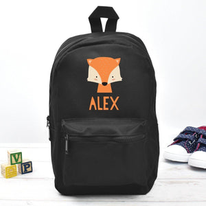 Personalised Fox Backpack, Fox School Bag, Kids Animal Rucksack, Boys School Backpack, Children Student Backpack, Unisex Backpack, Fox Bag - Amy Lucy