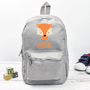 Personalised Fox Backpack, Fox School Bag, Kids Animal Rucksack, Boys School Backpack, Children Student Backpack, Unisex Backpack, Fox Bag - Amy Lucy