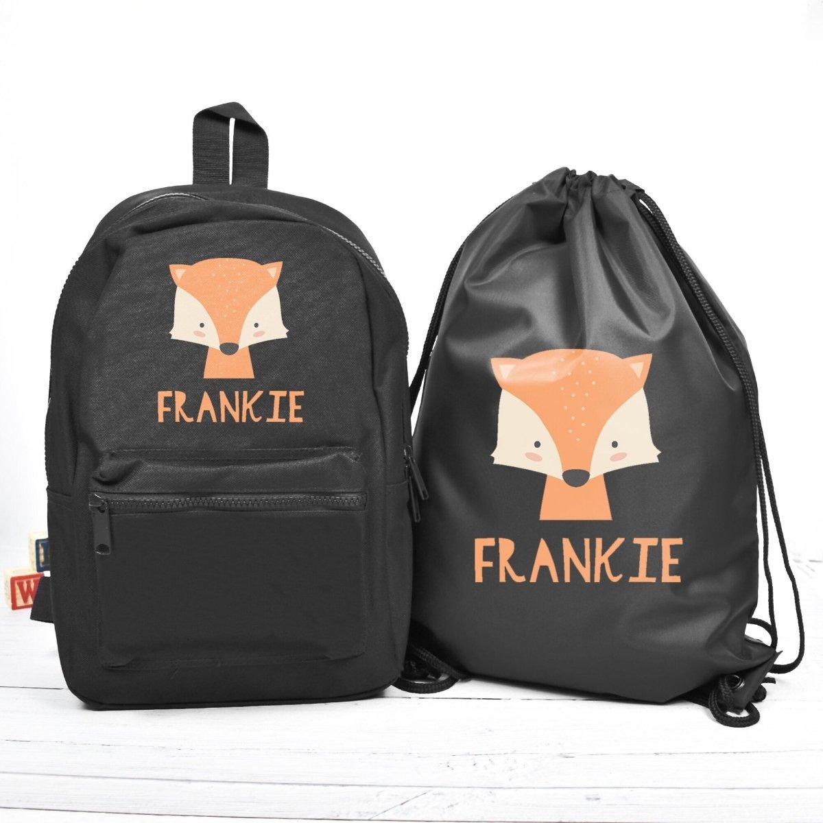 Personalised Fox Backpack, Fox School Bag, Kids Animal Rucksack, Boys School Backpack, Children Student Backpack, Unisex Backpack, Fox Bag - Amy Lucy