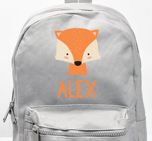 Personalised Fox Backpack, Fox School Bag, Kids Animal Rucksack, Boys School Backpack, Children Student Backpack, Unisex Backpack, Fox Bag - Amy Lucy